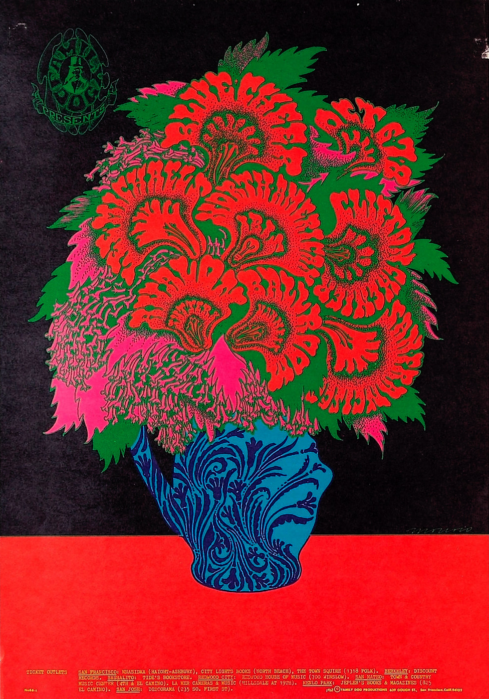 psychedelic-sixties:
““Flower Pot” The Family Dog Presents, Blue Cheer/Lee Michaels/Clifton Chenier, October 6-8, 1967 - Avalon Ballroom (San Francisco, CA) Art Victor Moscoso.
”