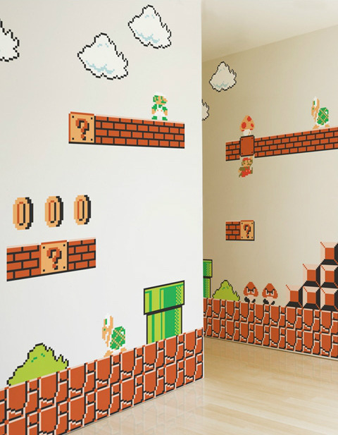 mahlibombing:  Gaming Inspired Wall Decals Created by Blik Wall Decals Available for purchase from their website 