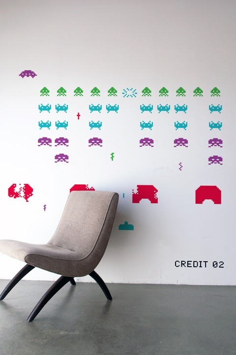 mahlibombing:  Gaming Inspired Wall Decals Created by Blik Wall Decals Available for purchase from their website 