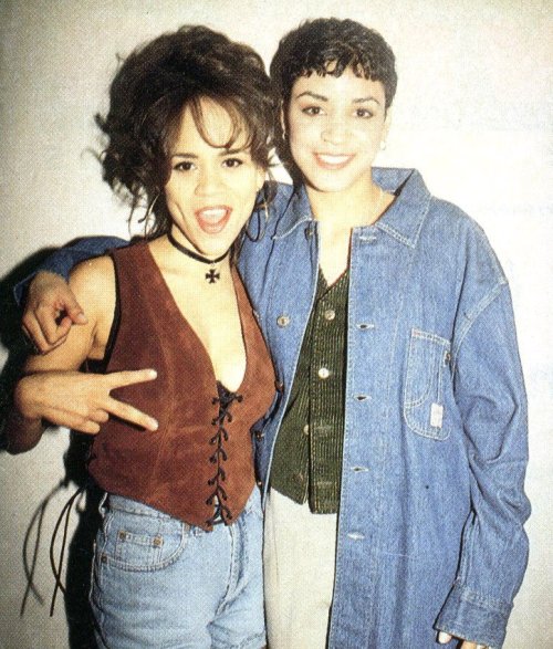Rosie Perez with Ladybug Mecca from Digable Planets, 1993. 