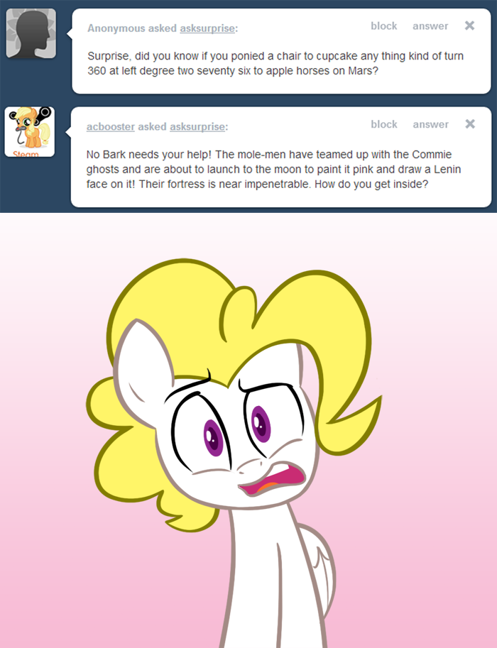asksurprise:  (Special thanks to echan33 for the Surprise plush! Go commission