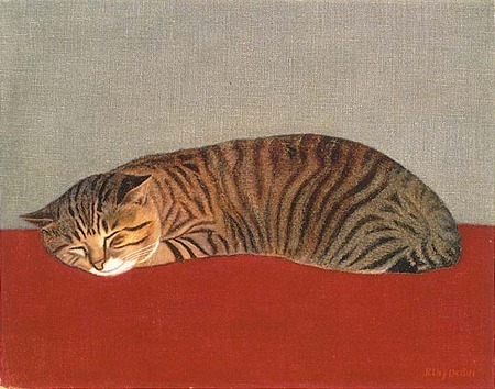 pop1280jt:  猫」1966年　宮城県美術館所蔵  長谷川潾二郎（はせがわりんじろう）