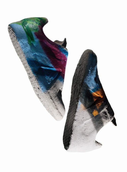 bergdorfgoodman:
“ Margiela cement effect graffiti sneakers.
Photography by Horacio Salinas for Bergdorf Goodman.
”