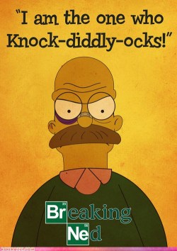 thedailywhat:  Breaking Bad/Simpsons Mashup of the Day: Walter White + Ned Flanders = Glorious. [akadoom]