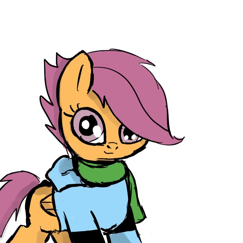 scoot-scootaloo:  Anonymous asked: “you’re so adorable. Can you wear a scarf