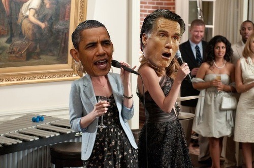 XXX glitterweave:  Romney and Obama are fighting photo