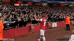 ivyarchive: Lukas Podolski goal, Arsenal vs Olympiacos, Champions League
