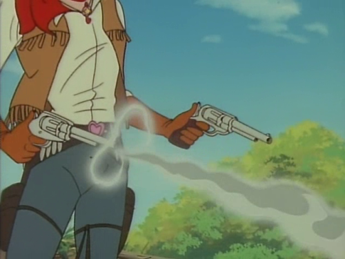 theshugotv: Who says magical girls can’t use an old fashioned revolver? ^^(Also Momo be trolli