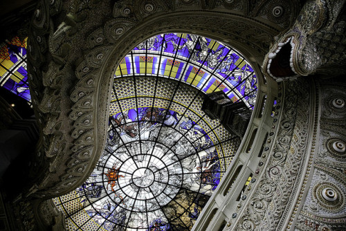 Dragon stairs inside Erawan Museum, Bangkok, Thailand (by American Jon).