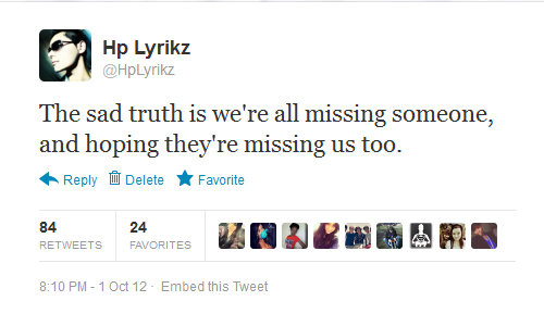 hplyrikz:  Follow me on Twitter :) ( To unpin, simply click the red pin above this