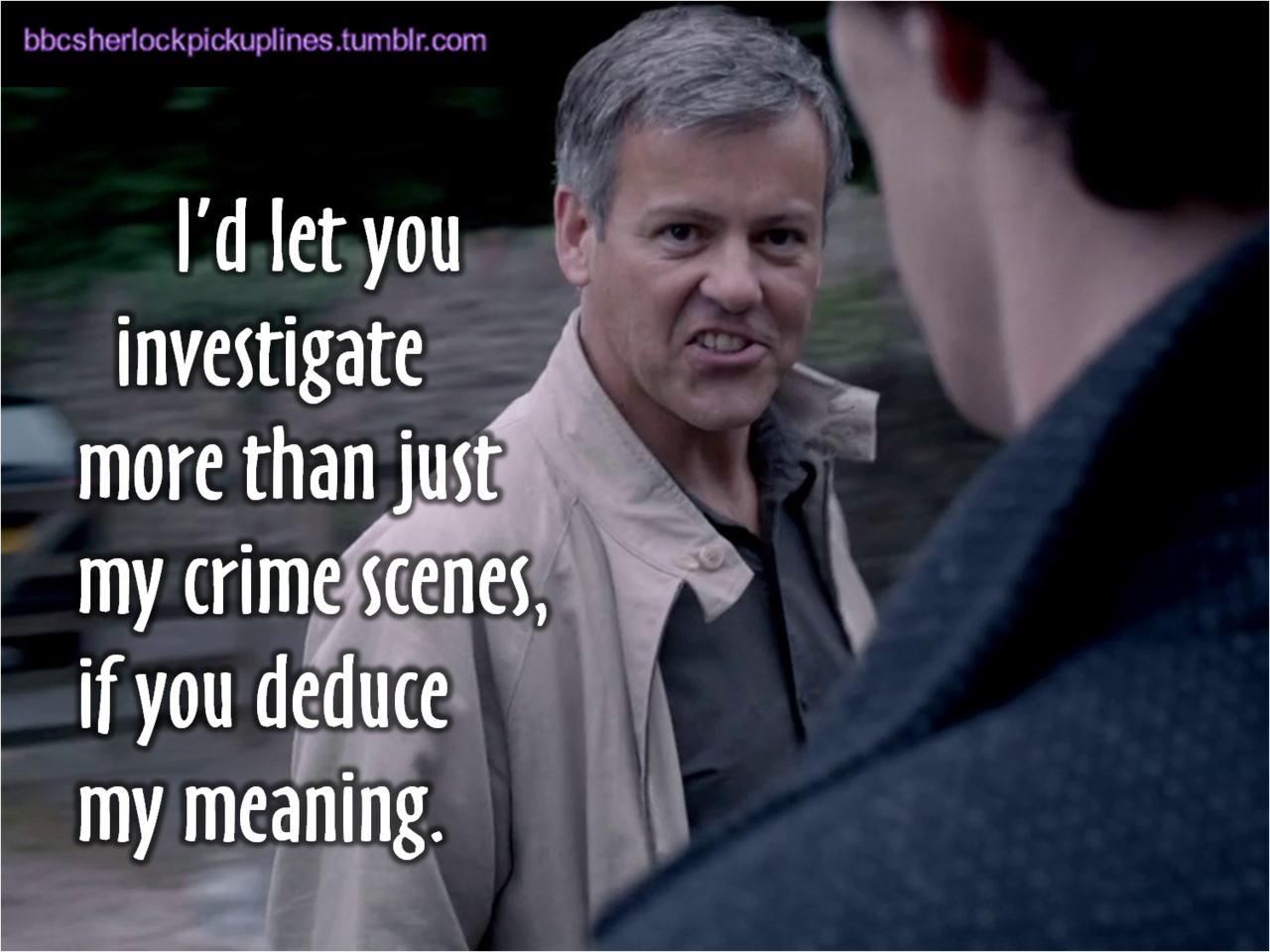 &ldquo;I&rsquo;d let you investigate more than just my crime scenes, if you