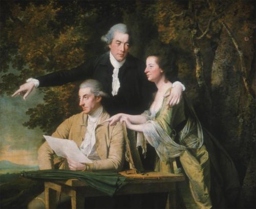 Portrait of Rev. D'Ewes Coke, His Wife, Hannah, and His Cousin Daniel Parker Coke, M.P.Joseph Wright