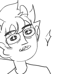 the first karkat i drew as  a  15 year old UuU