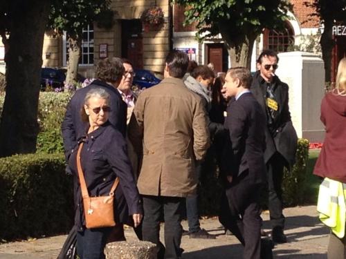 holligenet: fuckyeahmartinfreeman: Pictures of Martin filming The World’s End with Simon 