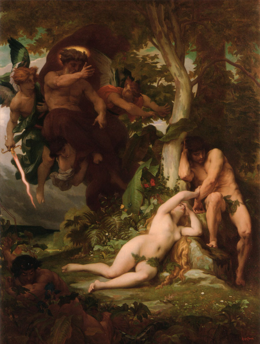 Alexandre Cabanel (French, 1823-1889), The Expulsion of Adam and Eve from the Garden