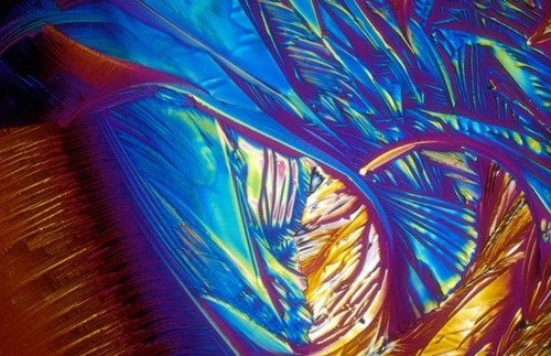 This is how alcohol looks under the microscope: