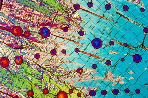 This is how alcohol looks under the microscope: