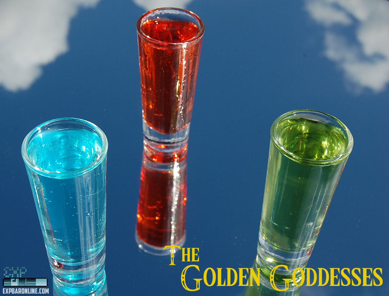 thedrunkenmoogle:  The Golden Goddesses (The Legend of Zelda shots) Ingredients:Nayru’s