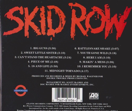 erniemetal83:Skid Row- Skid Row (1989)