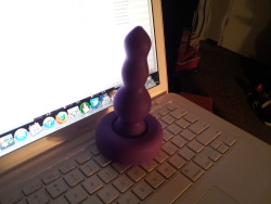 nerdgirlsneedcocktoo:  Love it when I come home to an empty house. Gonna see if I can take care of some of my sexual frustrations with this new toy ;-)  that PLUS my cock could equal even more fun and pleasure&hellip;