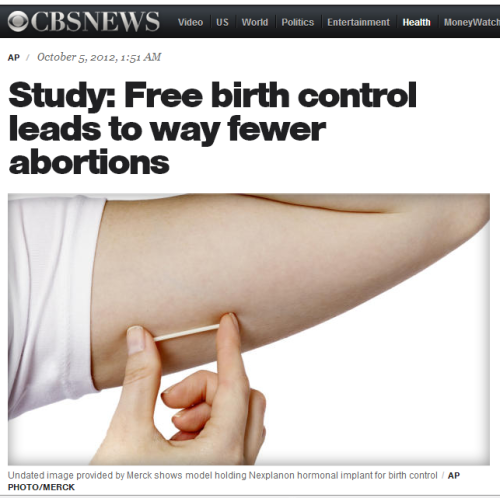 azzandra:fuckyeahsexpositivity:sexartandpolitics:Study: Free birth control leads to way fewer aborti