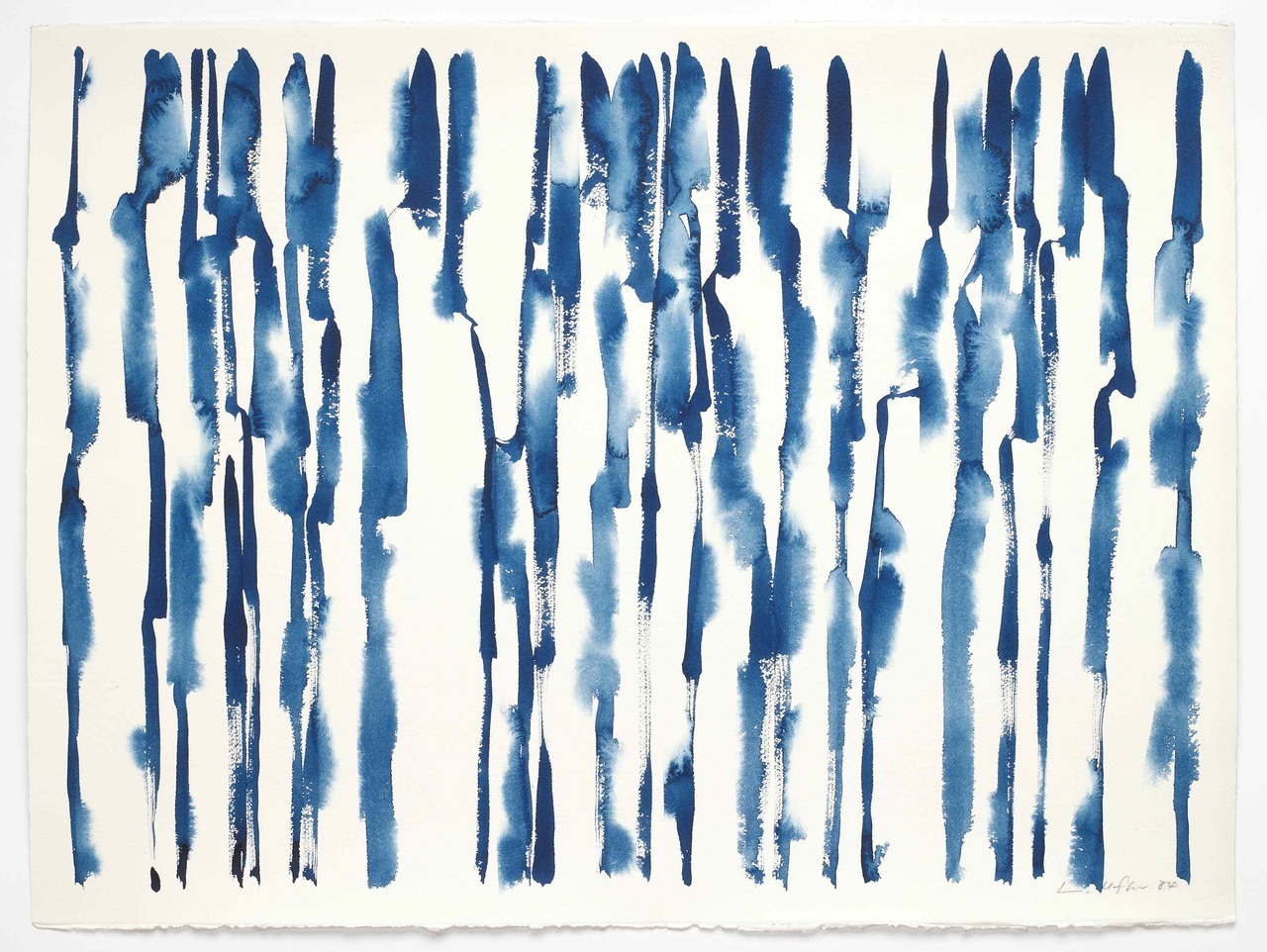 wowgreat:  Lee Ufan,  With Winds, 1984 Watercolor on paper http://www.blumandpoe.com/sites/default/files/styles/blum_large/public/works/LU4.jpg