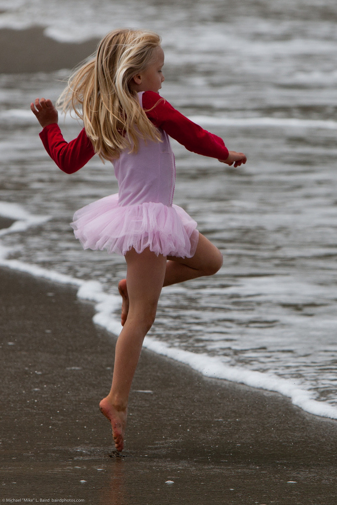 Little girl on beach