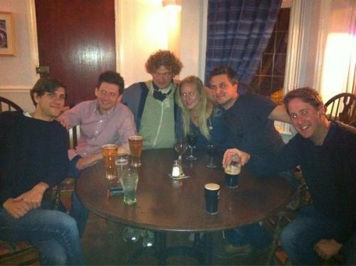 horriblehistoriesfans:  Annual pub night. — Jim Howick (via Twitter)