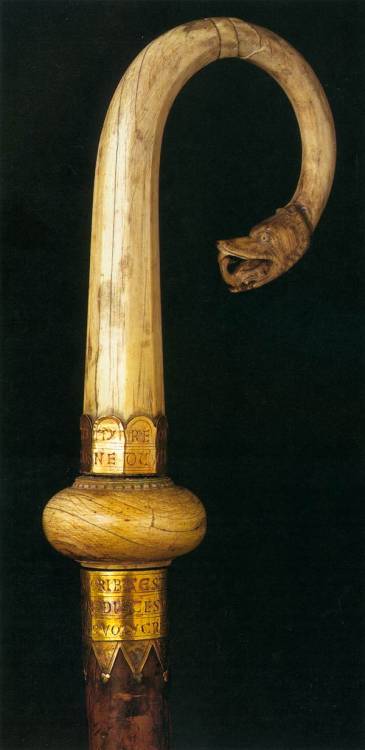 walnutandpoppy:Crozier of St. Anno, ivory, Unknown German Master, c.1063.