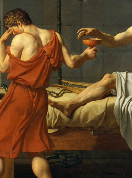 detail-detail-detail:Detail of The Death of Socrates by Jacques-Louis David, 1787