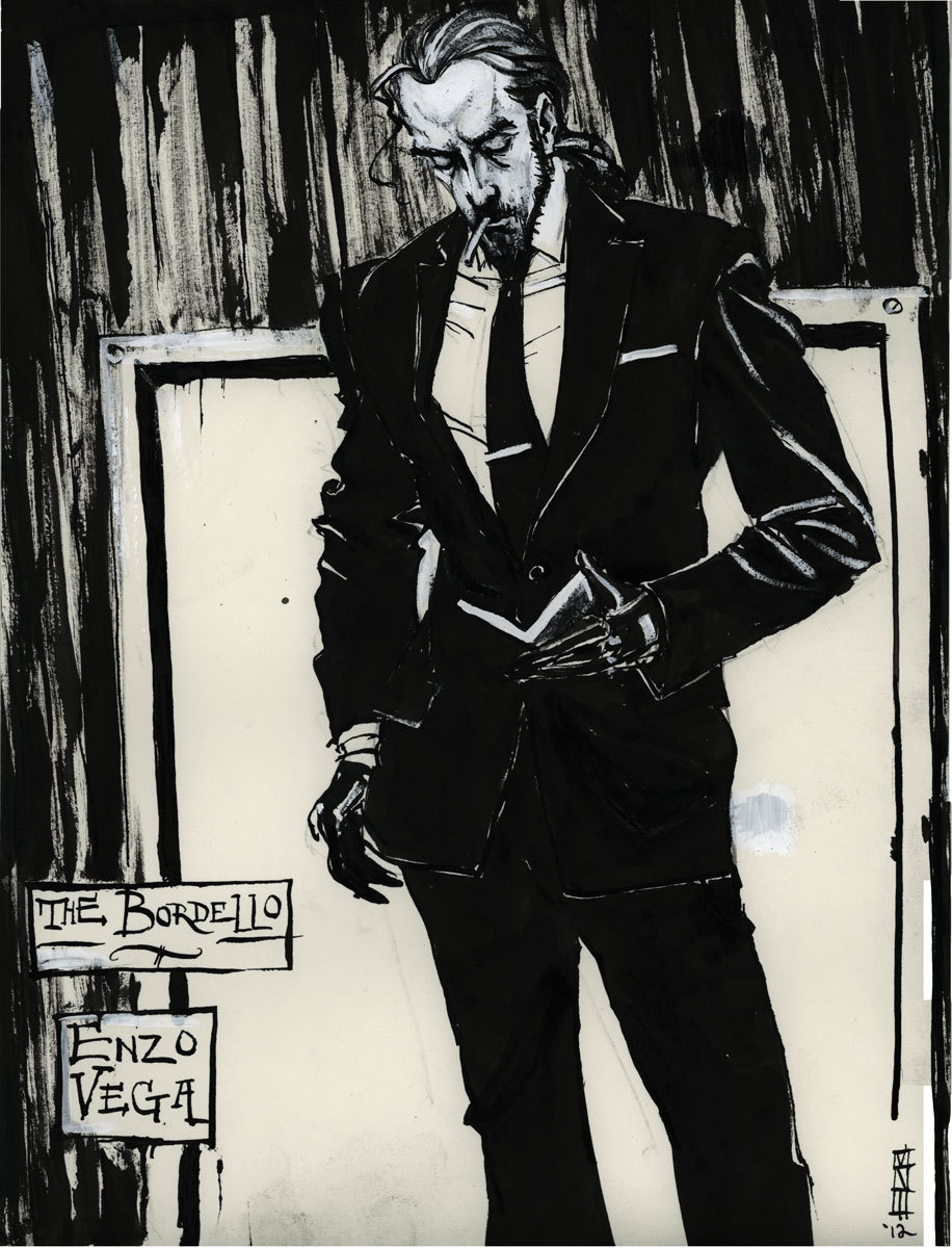 vincentnappisketchblog:  The Bordello - Enzo Vega “Anyone who claims that fast