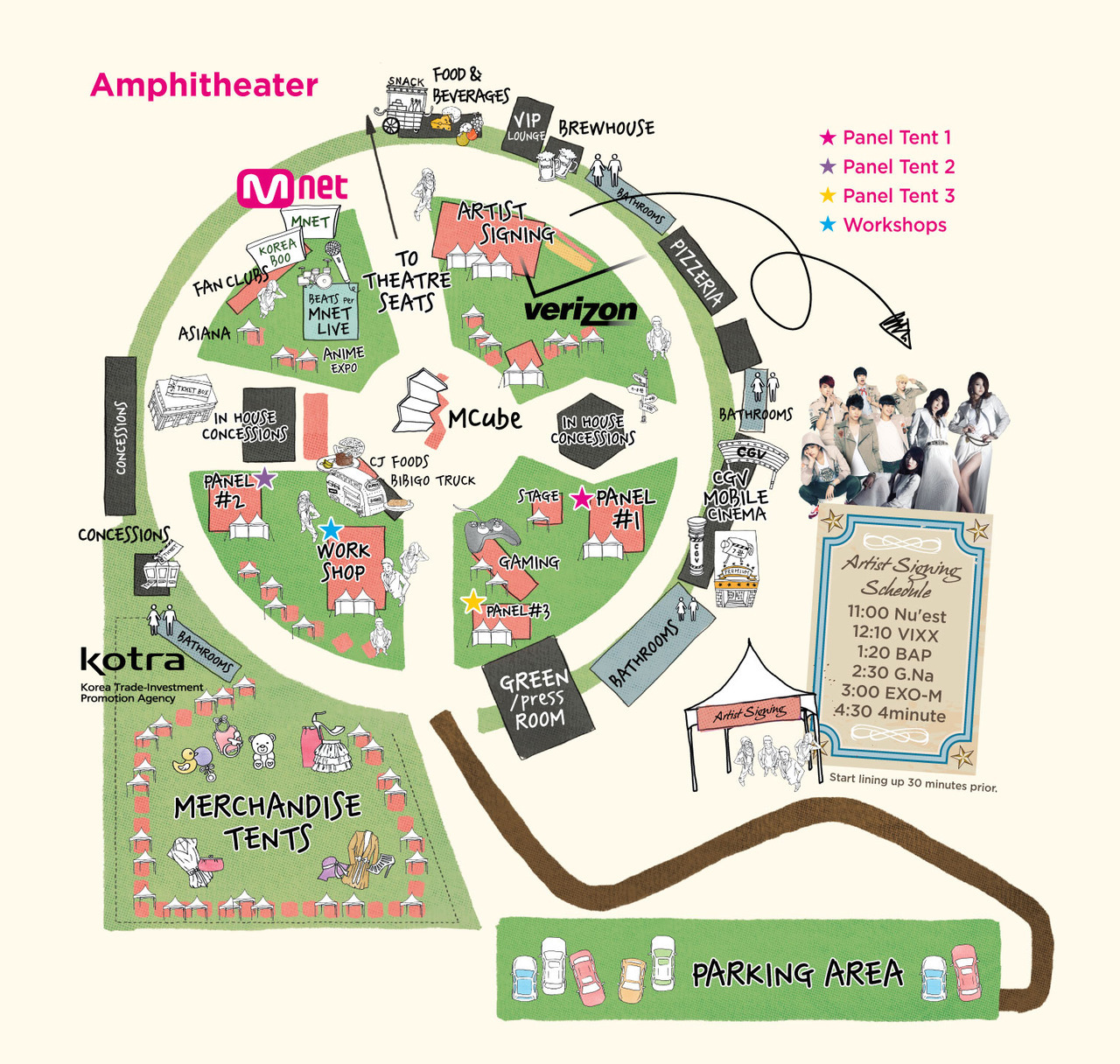 fykcon:  The official KCON map has been released! (Click-through for full size) The