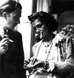ricksginjoint:  Coco Chanel and Salvador Dalí (1930s)