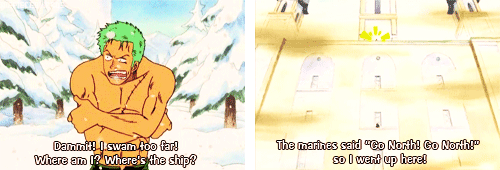 burnsopale:One Piece Awards - Favourite Running Gag: Zoro's Ability To GetLost (as voted)