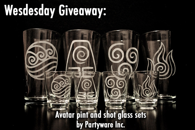 thedrunkenmoogle:  Wednesday Giveaway: 1 Set of Avatar Pint Glasses and 1 Set of