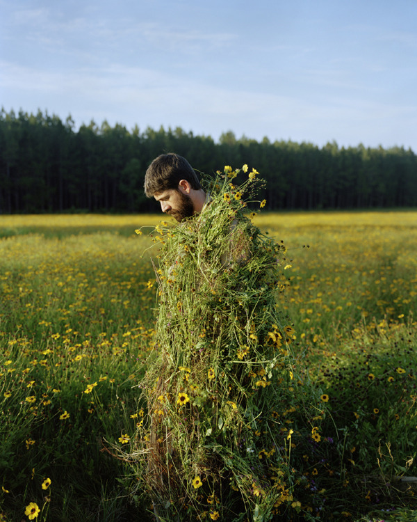 whoinspiresme:  Jeremy Chandler - Eric in a Ghillie Suit (Flowers), 2011 