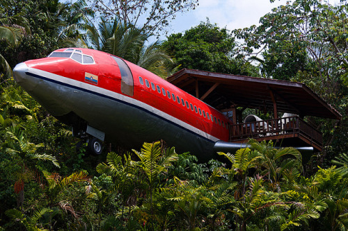 Former Boeing 727 converted into a hotel, Costa Verde Hotel, Costa Rica (by DaveMosher).