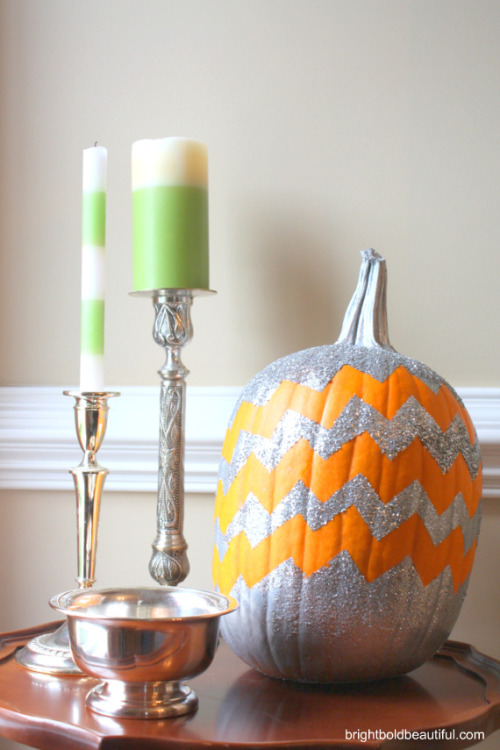 How To Paint a Chevron Pumpkin. Instructions Here.