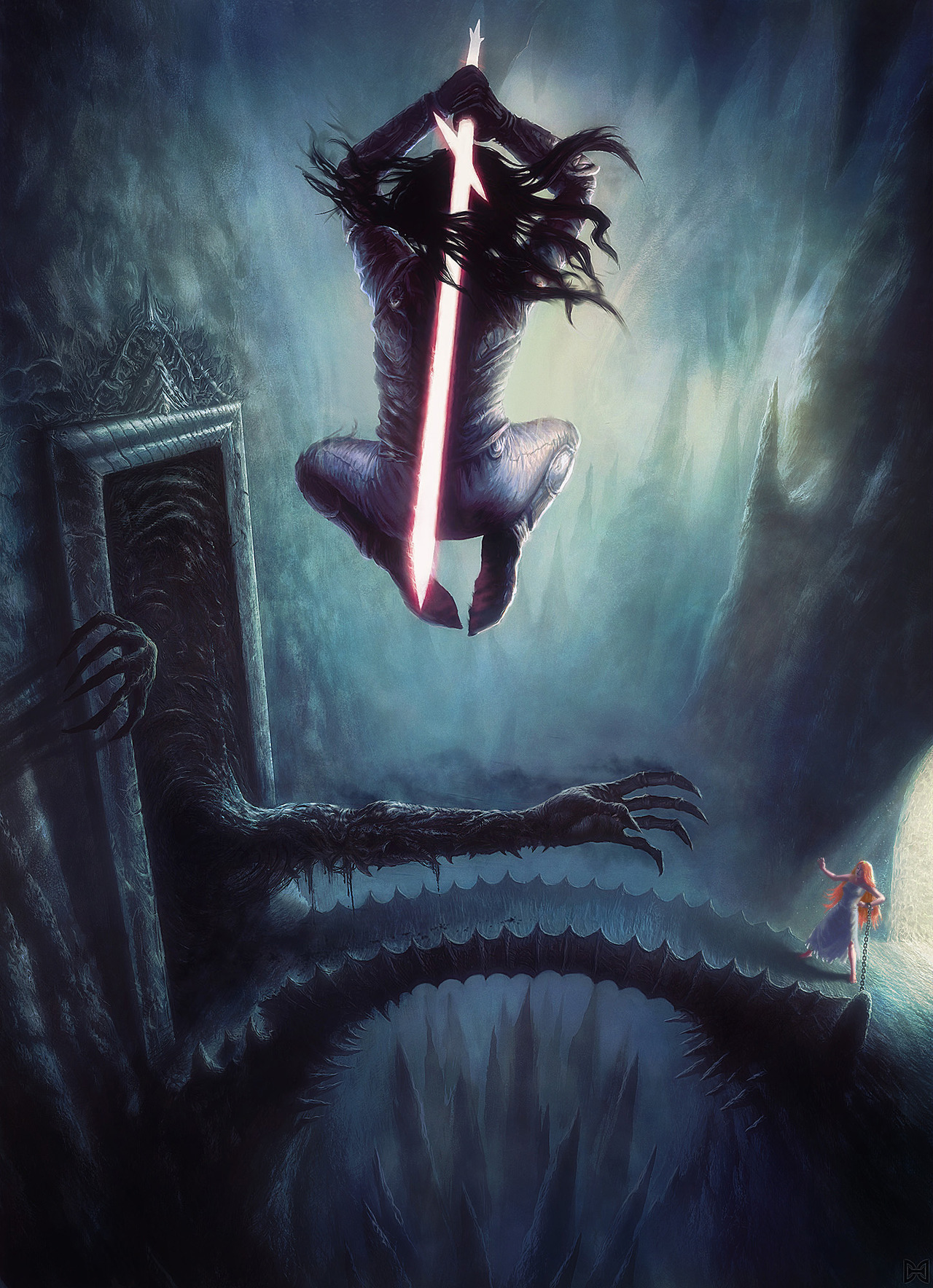 meanwhilebackinthedungeon:  the white sword by *moonxels 