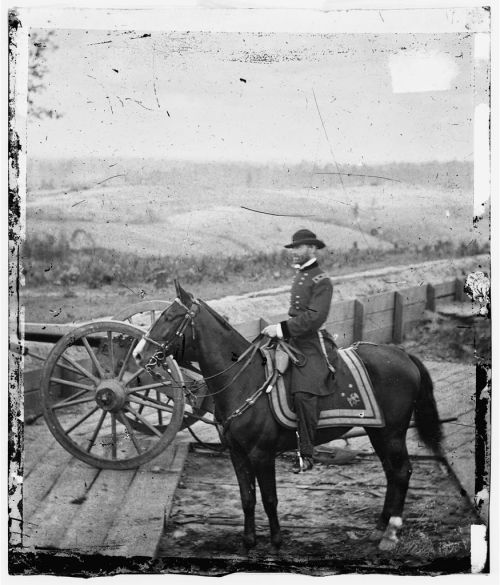 Gen. William Tecumsah Sherman near Atlanta, 1864.