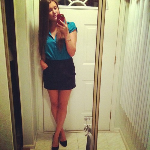 ndiari3s: Out #ootn #heels #skirt #me (Taken with Instagram)