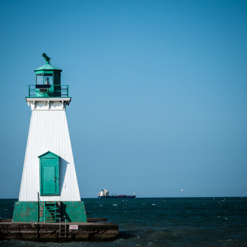 Heading out-shot on the east pier of Port Dalhousie in St. Catherines, Ontario.