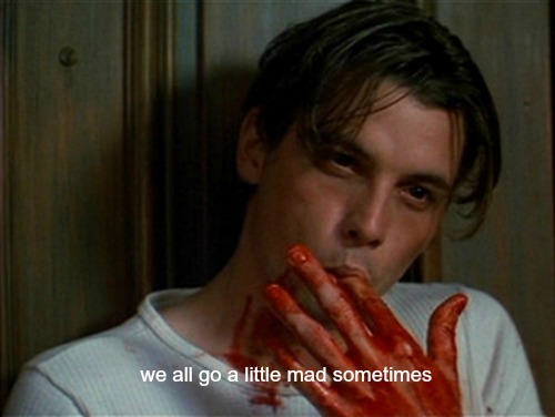sharingneedles:  you used the wrong fuckin font it just looks silly and at this part hes like MMMM CORN SYRUP WHAT THEY USED FOR PIGS BLOOD IN CARRIE im sorry i take my movie screenshots very seriously 