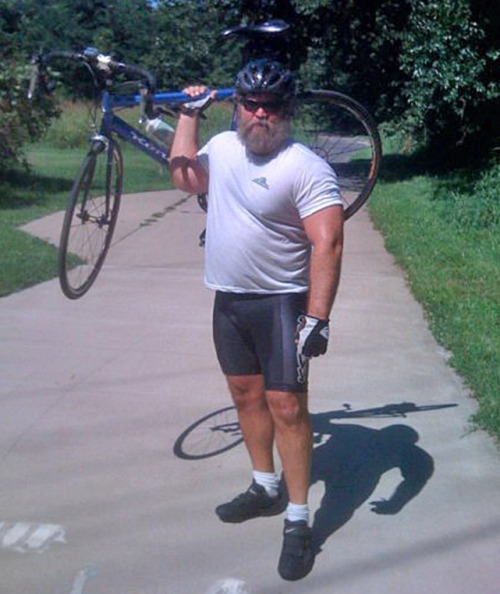 growlf:  Brian - Set #2  Handsome, bearded and beefy plus a bike!