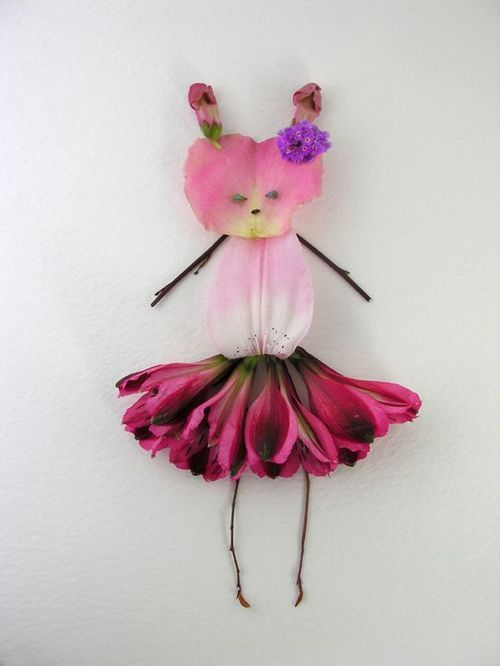    Elsa Mora creates characters using natural elements like flowers, twigs, and grass. Inspired by her son, Elsa combined all of her “blossom buddies" into a book that is now available through Amazon and several bookstores. (x)   