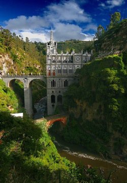 bluepueblo:  Las Lajas Sanctuary, Colombia photo via positivelife 