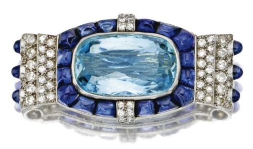 Cartier aquamarine brooch, c. 1930.