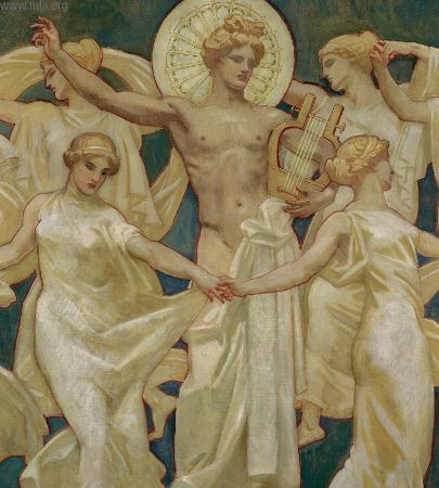 John Singer Sargent (American, 1856-1925), Apollo and the Muses, 1921. Oil on canvas,