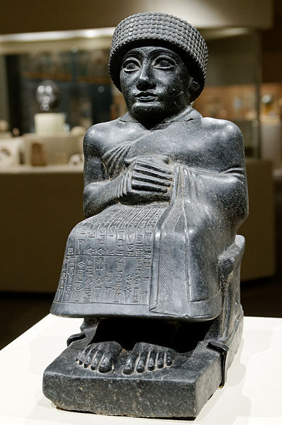 Gudea, of Lagash in Southern Mesopotamia, ruled c2144 - 2124 BC.Met Museum