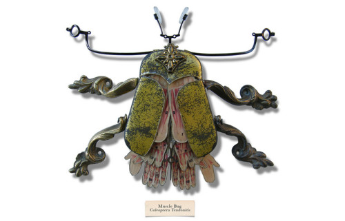 archiemcphee: British artist Mark Oliver created an awesome series of insect collages 